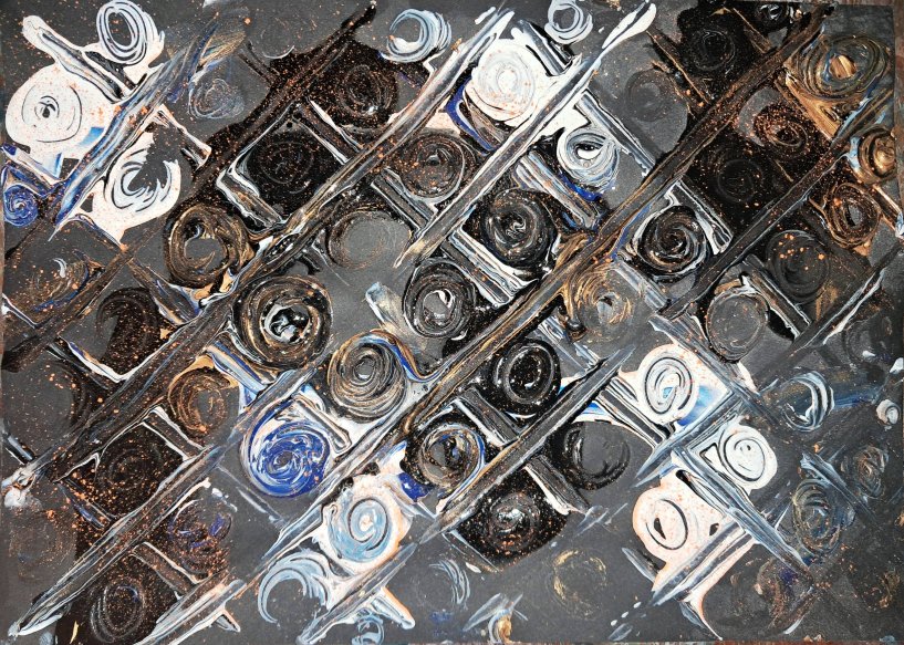 Abstract painting: Order Inside the Noise